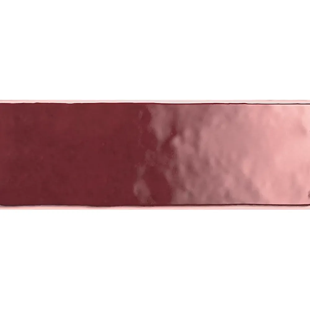 Aelle Carrelage Carrelage mur effet zellige bejmat rouge 6,5x20 cm ARTISAN BURGUNDY- Carrelage Mural Uni