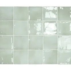 Aelle Carrelage Carrelage Mural Uni<Carrelage mur effet zellige vert sage 10x10 cm MANACOR MINT
