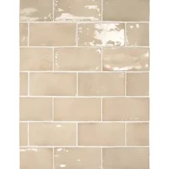 Aelle Carrelage Carrelage Mural Uni<Carrelage mur effet zellige beige 7,5x15 cm MANACOR BEIGE ARGILE
