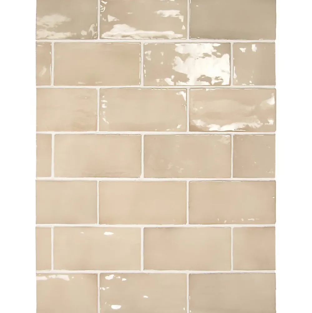 Aelle Carrelage Carrelage Mural Uni<Carrelage mur effet zellige beige 7,5x15 cm MANACOR BEIGE ARGILE