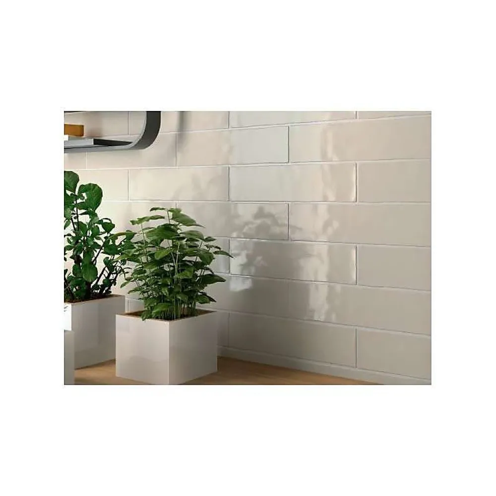 Aelle Carrelage Carrelage mur effet zellige beige 7,5x30 cm MASIA CREAM- Carrelage Mural Uni