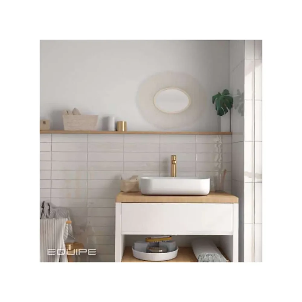 Aelle Carrelage Carrelage mur effet zellige beige 7,5x30 cm MASIA CREAM- Carrelage Mural Uni