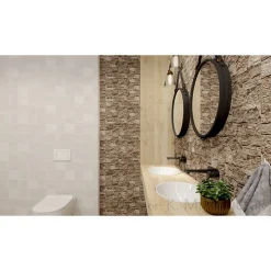 Aelle Carrelage Carrelage mur effet zellige bejmat blanc 13,2x13,2 cm ARTISAN WHITE- Carrelage Mural Uni|Carrelage Mural Pour Cuisine