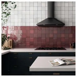 Aelle Carrelage Carrelage Mural Uni<Carrelage mur effet zellige bejmat rouge 13,2x13,2 cm ARTISAN BURGUNDY