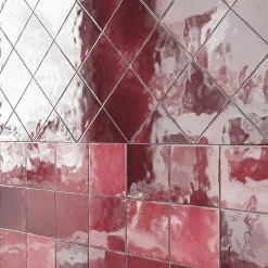 Aelle Carrelage Carrelage Mural Uni<Carrelage mur effet zellige bejmat rouge 13,2x13,2 cm ARTISAN BURGUNDY