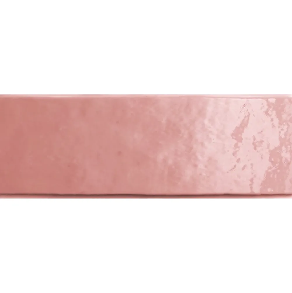 Aelle Carrelage Carrelage mur effet zellige bejmat rose 6,5x20 cm ARTISAN ROSE MALLOW- Carrelage Mural Uni