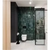Aelle Carrelage Carrelage mur effet zellige bejmat vert 13,2x13,2 cm ARTISAN MOSS GREEN- Carrelage Mural Uni