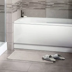 GoodHome Carrelage mur et sol intérieur effet béton gris L.61,7 x 30,7 cm x ép.7,4 mm, Konkrete- Carrelage Mural Effet Béton|Carrelage Mural Pour Douche