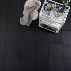 Carrelage mur et sol noir L.33 x l.33 cm x ép.8,5 mm, Pescaro- Carrelage Mural Pour Douche|Carrelage Mural Pour Cuisine