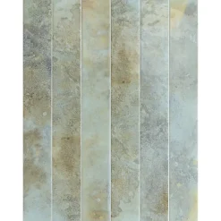 Lux Mosaic Carrelage Mur Intérieur Format allongé Bleu Brillant. Bali Aqua 5x40 cm- Faïence Pour Pièce À Vivre