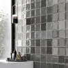Lux Mosaic Carrelage mur intérieur/exterieur. Grès cérame Zellige Coal Anthracite 12x12 cm x ép 8,3 mm- Faïence Pour Salle De Bains