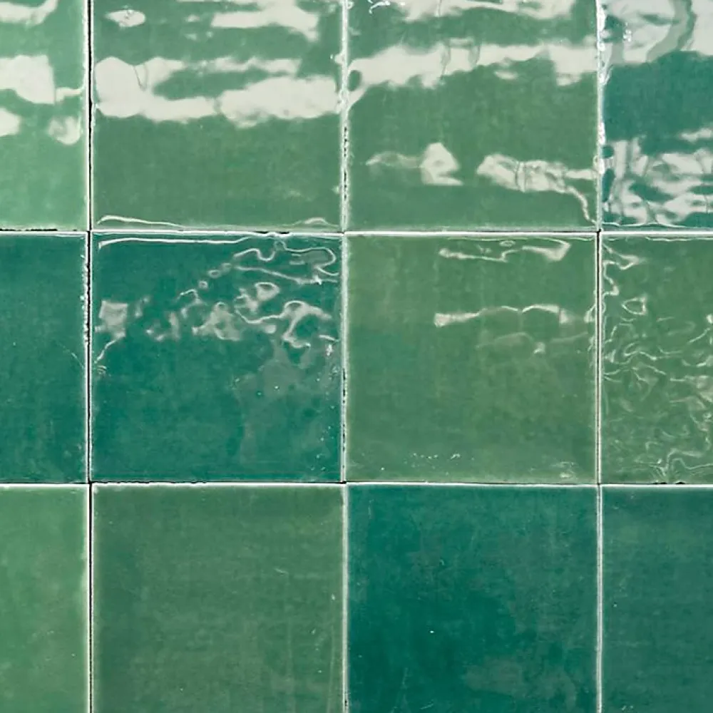 Lux Mosaic Faïence Pour Pièce À Vivre|Faïence Pour Salle De Bains<Carrelage mur intérieur/exterieur. Grès cérame Zellige Vert 12x12 cm x ép 8,3 mm