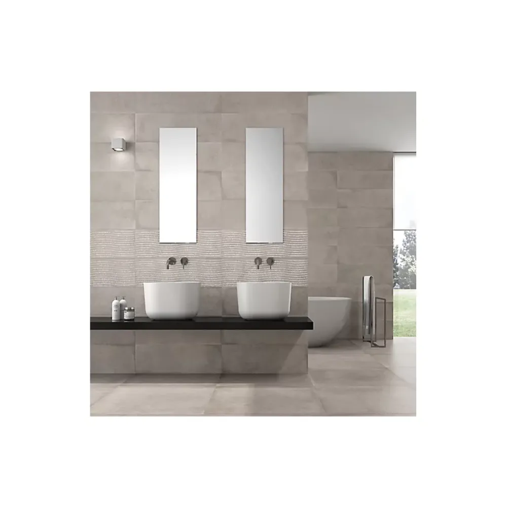 Aelle Carrelage Carrelage Mural Effet Béton|Carrelage Mural Pour Wc<Carrelage mur moderne gris 25x75 cm MATERIKA GREY WALL -25x75cm