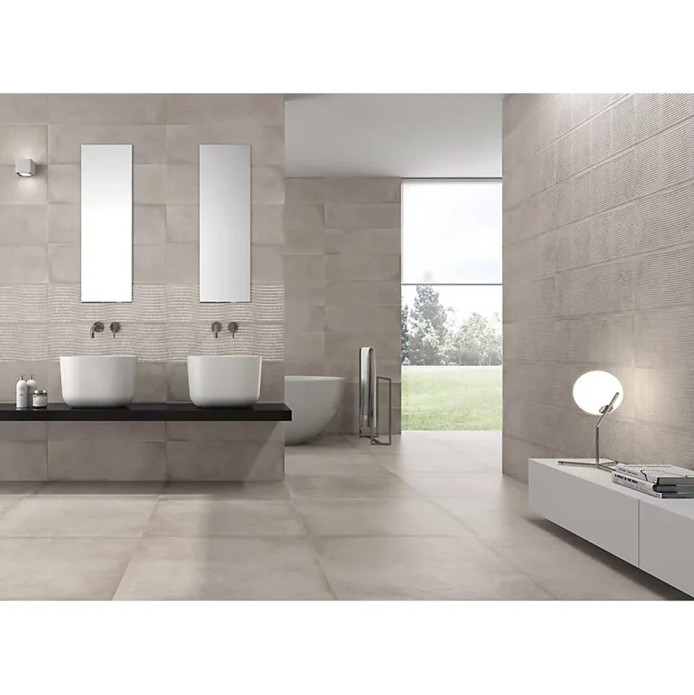 Aelle Carrelage Carrelage Mural Effet Béton|Carrelage Mural Pour Wc<Carrelage mur moderne gris 25x75 cm MATERIKA GREY WALL -25x75cm