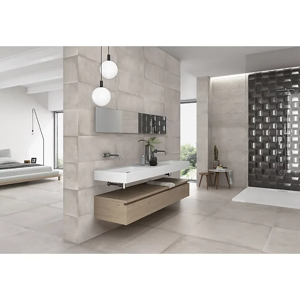 Aelle Carrelage Carrelage Mural Effet Béton|Carrelage Mural Pour Wc<Carrelage mur moderne gris 25x75 cm MATERIKA GREY WALL -25x75cm
