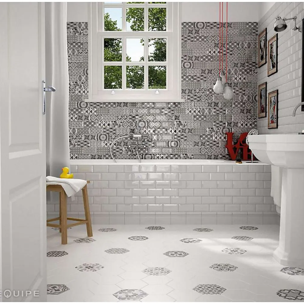 Eiffel art construction Carrelage Mural Uni<Carrelage mur relief métro parisien uni blanc brillant 10x20 cm METRO WHITE