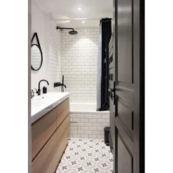 Eiffel art construction Carrelage mur relief métro parisien uni blanc brillant 7,5x15 cm METRO WHITE- Carrelage Mural Pour Cuisine|Carrelage Mural Pour Salle De Bains
