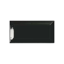 Eiffel art construction Carrelage mur relief métro parisien uni noir brillant 7,5x15 cm METRO BLACK- Carrelage Mural Uni|Carrelage Mural Pour Cuisine