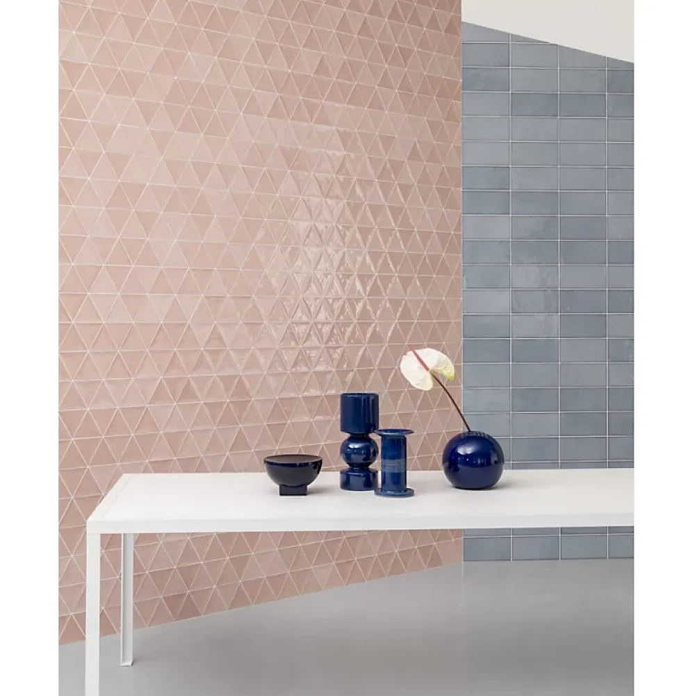 Aelle Carrelage Carrelage Mural Uni<Carrelage mur trianguaire effet zellige rose 13,2x11,4 cm 3LATI ROSA