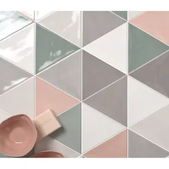 Aelle Carrelage Carrelage Mural Uni<Carrelage mur trianguaire effet zellige rose 13,2x11,4 cm 3LATI ROSA