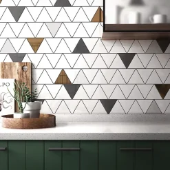 Aelle Carrelage Carrelage Mural Pour Cuisine|Carrelage Mural Pour Wc<Carrelage mur triangulaire uni noir brillant SCALE TRIANGOLO BLACK