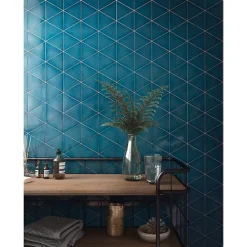 Aelle Carrelage Carrelage Mural Uni<Carrelage mur triangulaire uni bleu brillant SCALE TRIANGOLO ELECTRIC BLUE
