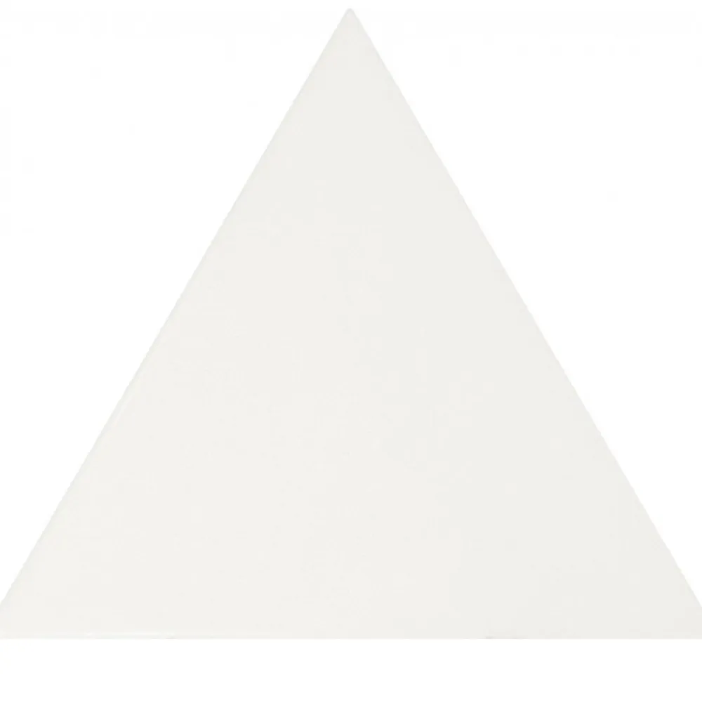 Aelle Carrelage Carrelage mur triangulaire uni blanc brillant 10,8x12,4 cm SCALE TRIANGOLO WHITE- Carrelage Mural Uni