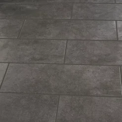 GoodHome Carrelage mural anthracite grès cérame émaillé L.60 x l.20 cm x ép.8,3 mm, Konkrete- Carrelage Mural Effet Béton|Carrelage Mural Pour Salle De Bains