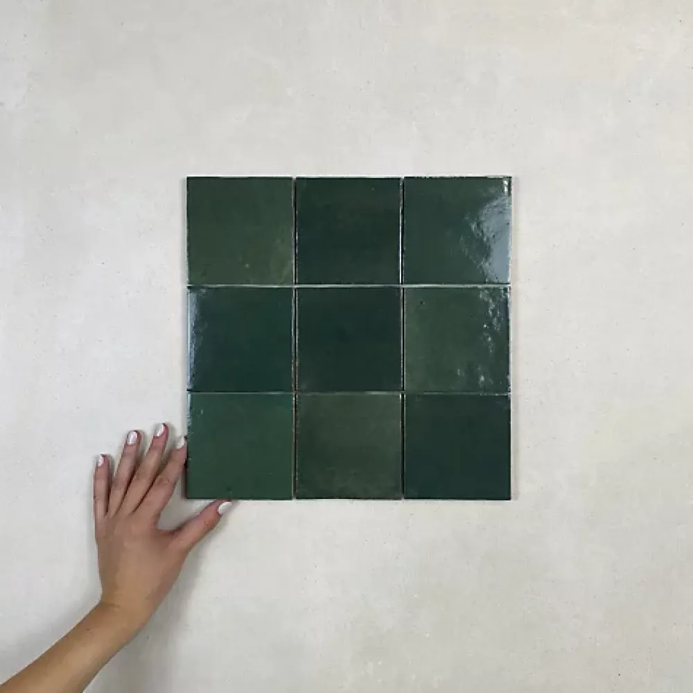 Les Carreaux De Jean Faïence Pour Douche|Faïence Pour Cuisine<Carrelage mural Effet Zellige Vert CROGIOLO ZELLIGE 10x10 Bosco - Les Carreaux de Jean