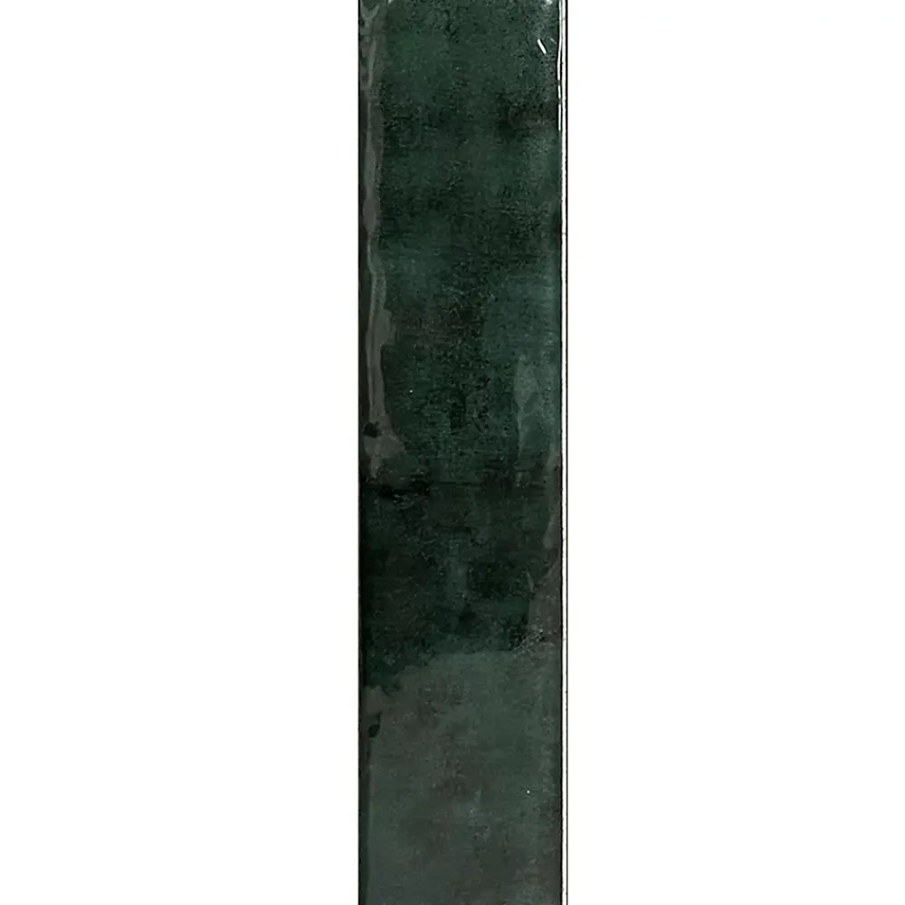 Allocarrelage Carrelage Mural Effet Zellige Vert 6,5x29,8 Monpelli Emerald Mix -- Carrelage Mural Pour Pièce À Vivre