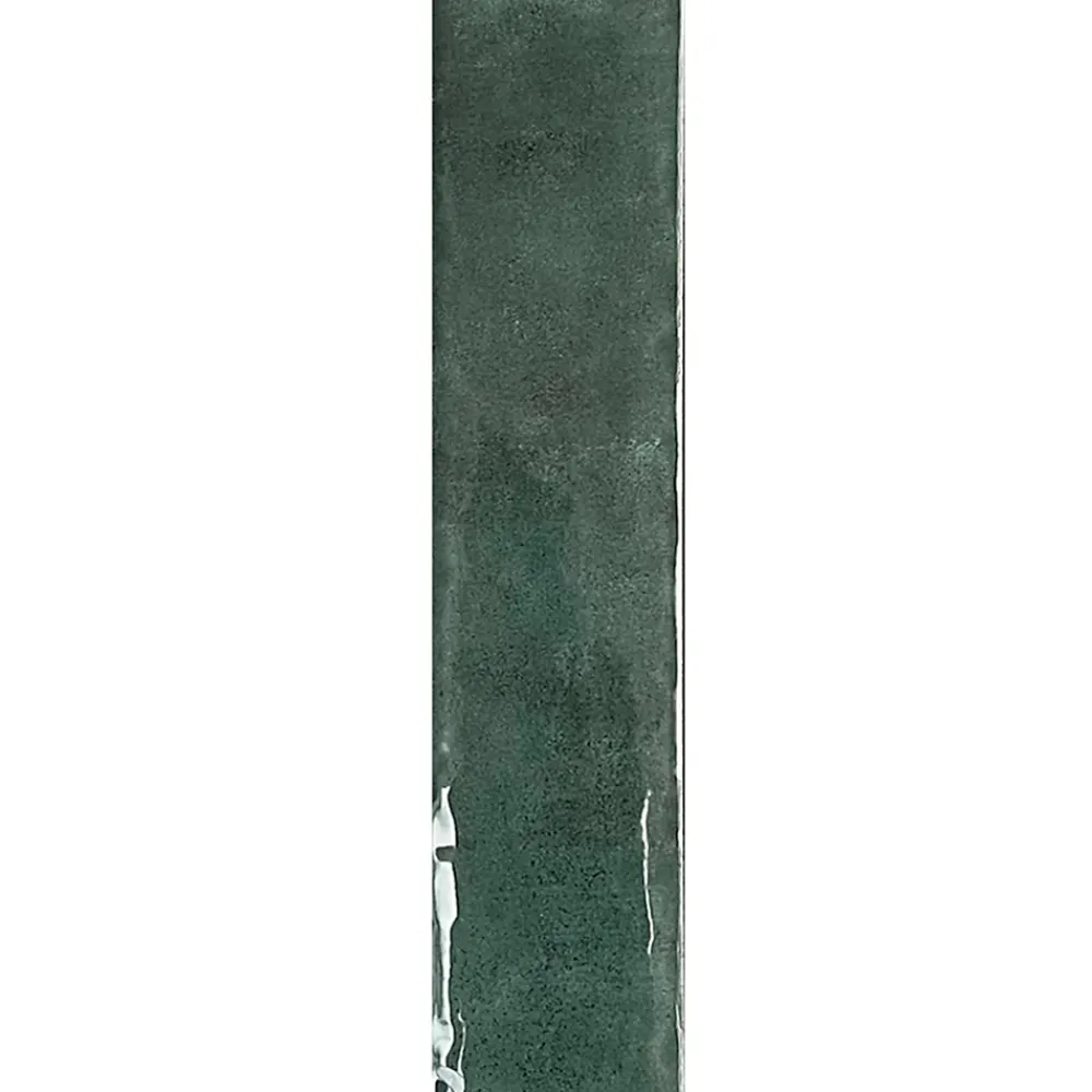Allocarrelage Carrelage Mural Effet Zellige Vert 6,5x29,8 Monpelli Emerald Mix -- Carrelage Mural Pour Pièce À Vivre