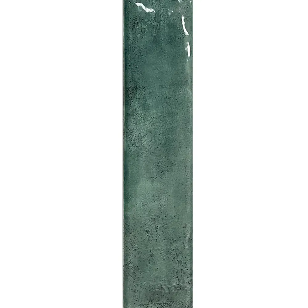 Allocarrelage Carrelage Mural Effet Zellige Vert 6,5x29,8 Monpelli Emerald Mix -- Carrelage Mural Pour Pièce À Vivre