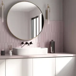 Gioia Materia Carrelage mural Effet Zellige Rose TRIBE 6x24,6cm Rose - Les Carreaux de Jean- Faïence Pour Pièce À Vivre|Faïence Pour Cuisine