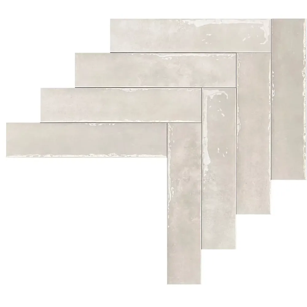 Allocarrelage Carrelage Mural Pour Cuisine|Carrelage Mural Pour Salle De Bains<Carrelage Mural Effet Zellige Blanc 6,5x29,8 Monpelli White Mix -