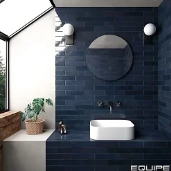 Gioia Materia Faïence Pour Cuisine|Faïence Pour Douche<Carrelage mural Effet Zellige Bleu Nuit TRIBE 6x24,6cm Blue - Les Carreaux de Jean