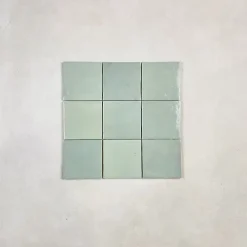 Les Carreaux De Jean  Faïence Pour Salle De Bains<Carrelage mural Effet Zellige Vert CROGIOLO ZELLIGE 10x10 Turchese - Les Carreaux de Jean