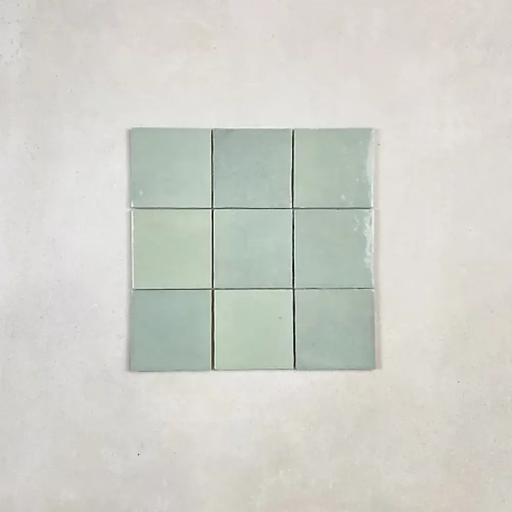 Les Carreaux De Jean Faïence Pour Salle De Bains<Carrelage mural Effet Zellige Vert CROGIOLO ZELLIGE 10x10 Turchese - Les Carreaux de Jean