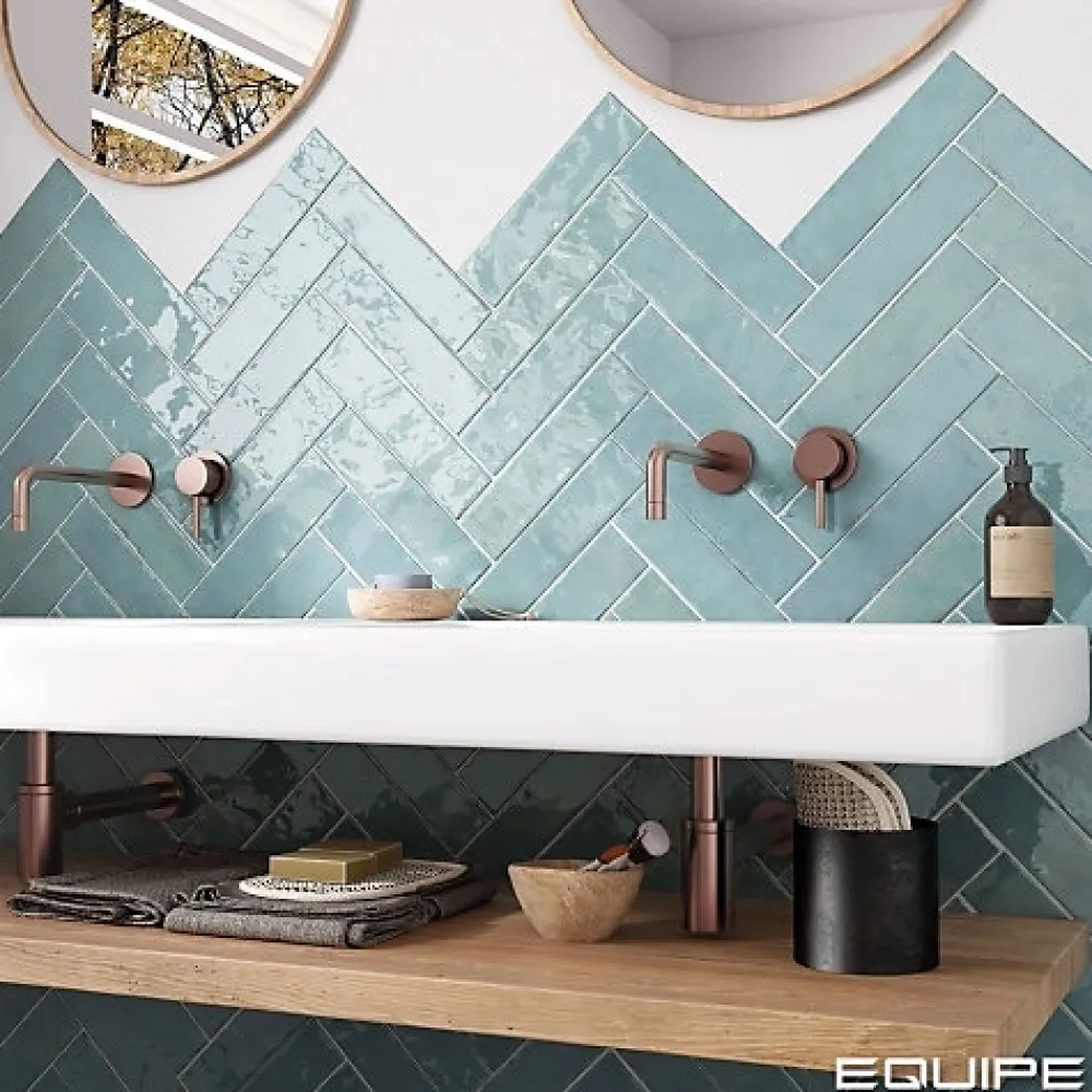Gioia Materia Faïence Pour Salle De Bains|Faïence Pour Douche<Carrelage mural Effet Zellige Bleu Ciel TRIBE 6x24,6cm Watercolour - Les Carreaux de Jean