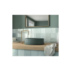 Gioia Materia Carrelage mural faïence effet zellige ARTISAN 13,2x13,2cm et 20x6,5cm 13.2x13.2 cm Burgundi - Brillant / Poli - boîte de 1 m2- Faïence Pour Wc|Faïence Unie