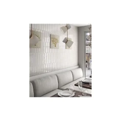 Gioia Materia Faïence Pour Wc<Carrelage mural faïence effet artisanal MASIA 30x7.5 cm Cream - brillant - - boîte de 1 m2