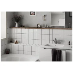 Gioia Materia Faïence Pour Pièce À Vivre|Faïence Pour Wc<Carrelage mural faïence effet uni EVOLUTION 15x7.5 cm Gris clair - Brillant - - boîte de 0.50 m2