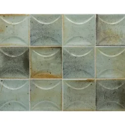Gioia Materia Carrelage mural faïence effet rustique THANGLONG Arco 10x10 cm Celadon - Brillant / Poli - boîte de 0.60 m2- Faïence Pour Wc|Faïence Pour Pièce À Vivre