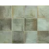 Gioia Materia Carrelage mural faïence effet rustique THANGLONG 10x10 cm Celadon - Brillant / Poli - boîte de 0.60 m2- Faïence Unie|Faïence Pour Salle De Bains