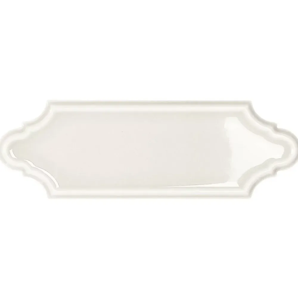 Gioia Materia Faïence Pour Wc<Carrelage mural faience effet classique KNIGHTSBRIDGE Navette 15x5cm Snow - Brillant / Poli - boîte de 0.50 m2