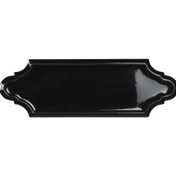 Gioia Materia Carrelage mural faience effet classique KNIGHTSBRIDGE Navette 15x5cm Night - Brillant / Poli - boîte de 0.50 m2- Faïence Pour Wc
