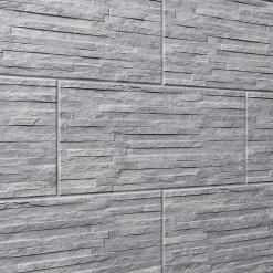 GoodHome Carrelage Mural Pour Douche|Carrelage Mural Pour Cuisine<Carrelage mural gris décor pierre L.61,5 x l.30,8 cm x ép.8 mm, Shaded Slate