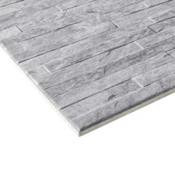 GoodHome Carrelage Mural Pour Douche|Carrelage Mural Pour Cuisine<Carrelage mural gris décor pierre L.61,5 x l.30,8 cm x ép.8 mm, Shaded Slate