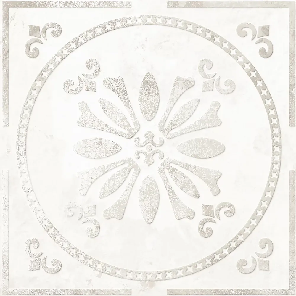 GoodHome Carrelage mural interieur effet carreau de ciment blanc et béton L.20 x l.20 cm x ép.8,2 mm, Koney- Carrelage Mural Pour Wc|Carrelage Mural Effet Béton