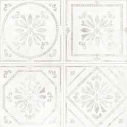 GoodHome Carrelage mural interieur effet carreau de ciment blanc et béton L.20 x l.20 cm x ép.8,2 mm, Koney- Carrelage Mural Pour Wc|Carrelage Mural Effet Béton