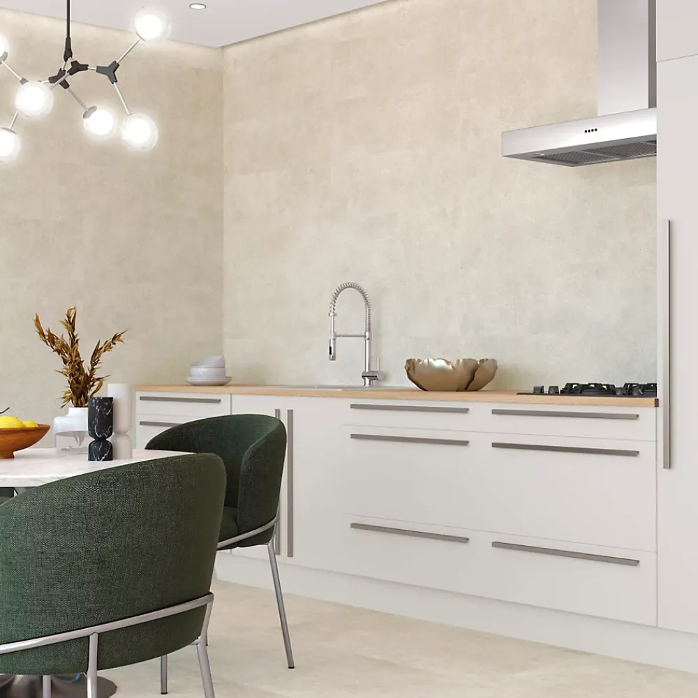 Baldocer Carrelage mural intérieur effet béton blanc cassé L.90 x l.30 cm x ép.10,5 mm, Asphalt- Carrelage Mural Effet Béton|Carrelage Mural Pour Douche